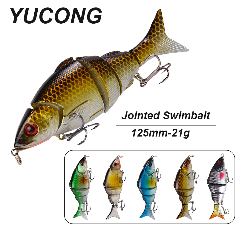 Fishing Lure Swimbait - YUCONG 1PCS Minnow Fishing Lure 125mm-21g