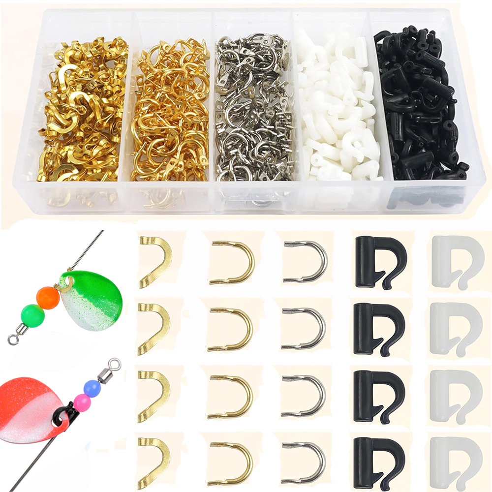 Fishing Lure Spinner - 300Pcs Fishing Spinner Clevis Kit U-Shaped
