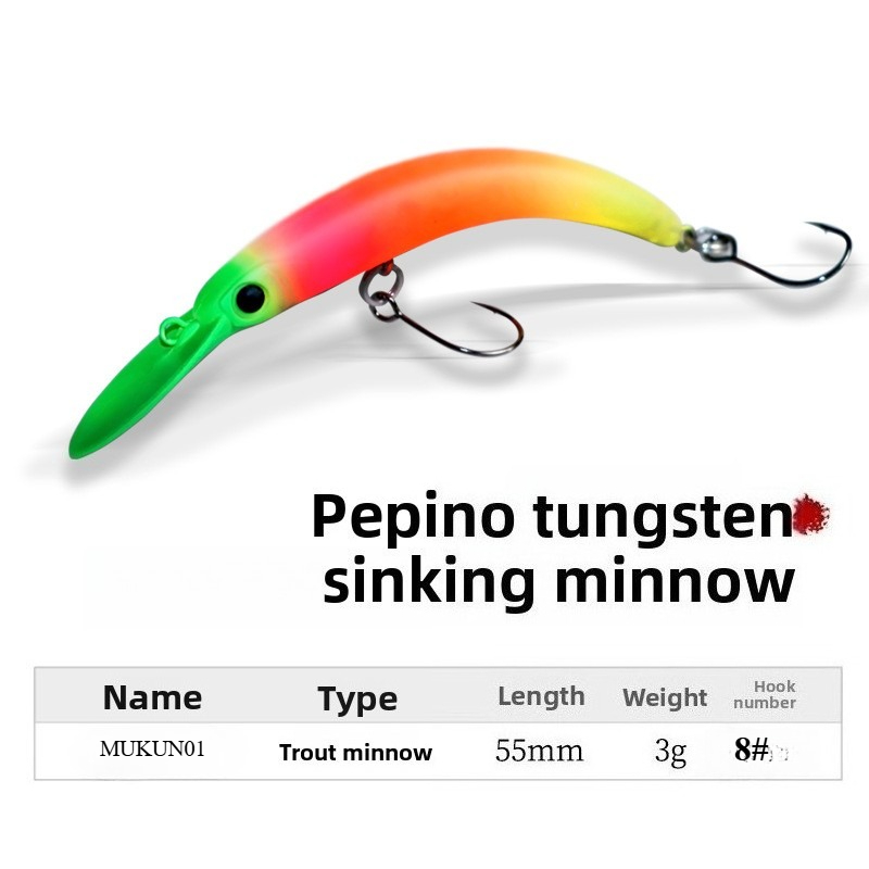 Fishing Lure Popper - MUKUN 1PCS Mini Minnow Wobblers Triangle