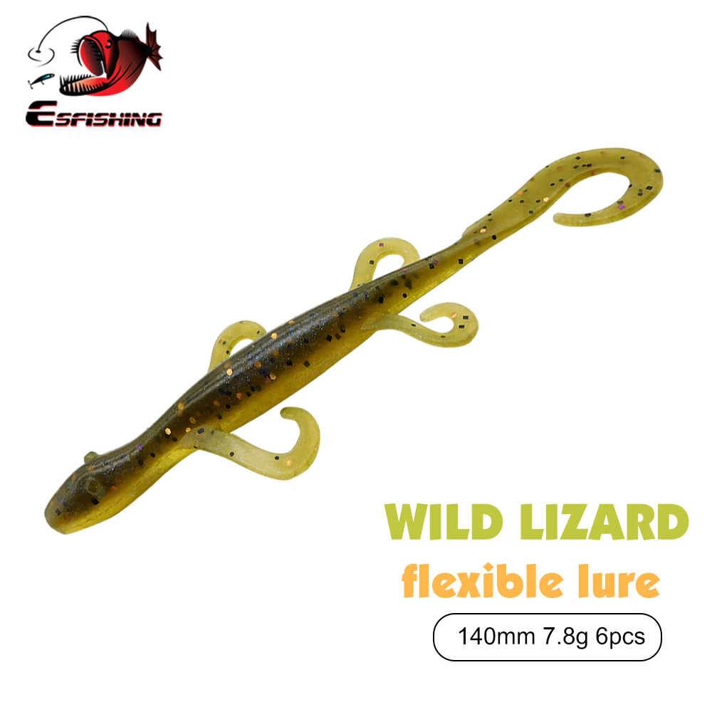 Fishing Lure Soft Plastic - ESFISHING fishing Lures Wild Lizard 140mm