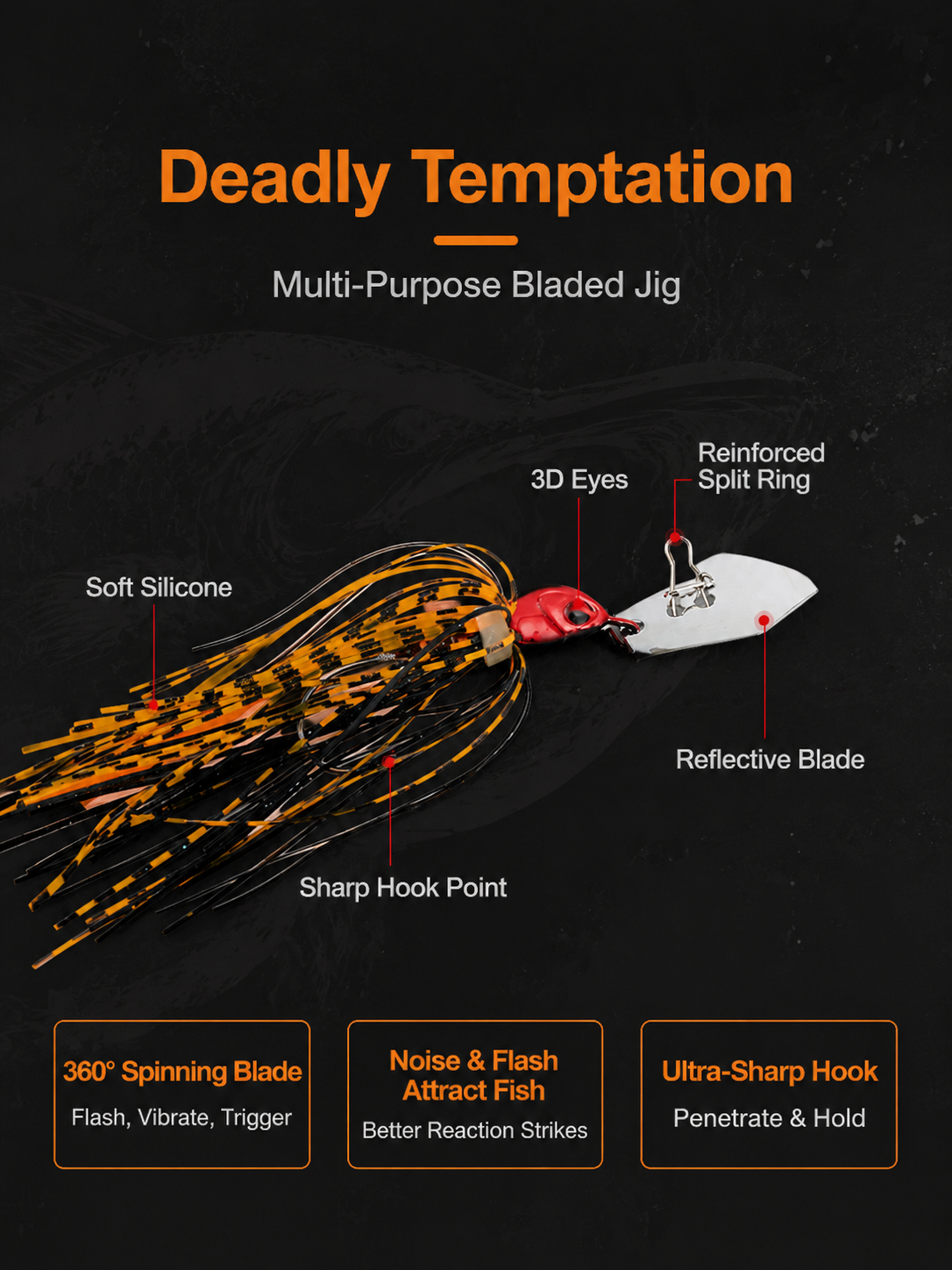 Spinnerbait Lure Set Silicone  - đánh giá và giá Fishing Lure Blade Bait