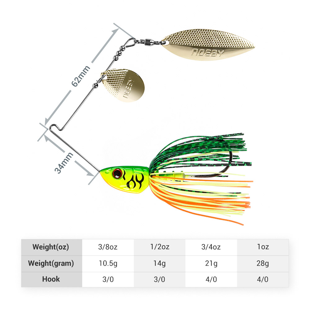 Noeby Spinnerbait 10.5g 14g 21 - đánh giá và giá Fishing Lure Swimbait