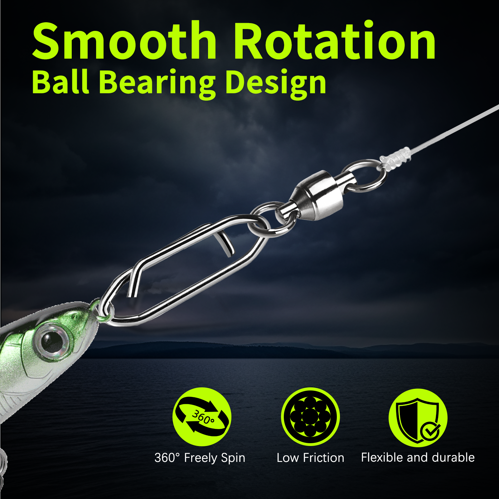 9KM Fishing Swivel Snap Kit 50 - đánh giá và giá Fishing Lure Making Kit