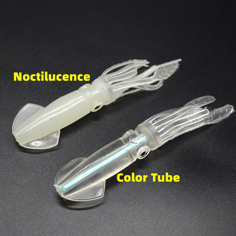 Noctilucence/Color Tube Squid  - đánh giá và giá Fishing Lure Soft Plastic