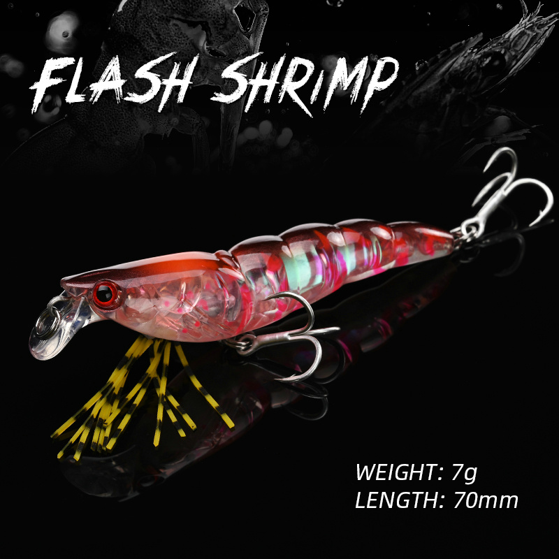 ALLBLUE 3D Flash Shrimp 70mm 7 - đánh giá và giá Fishing Lure Buzzbait