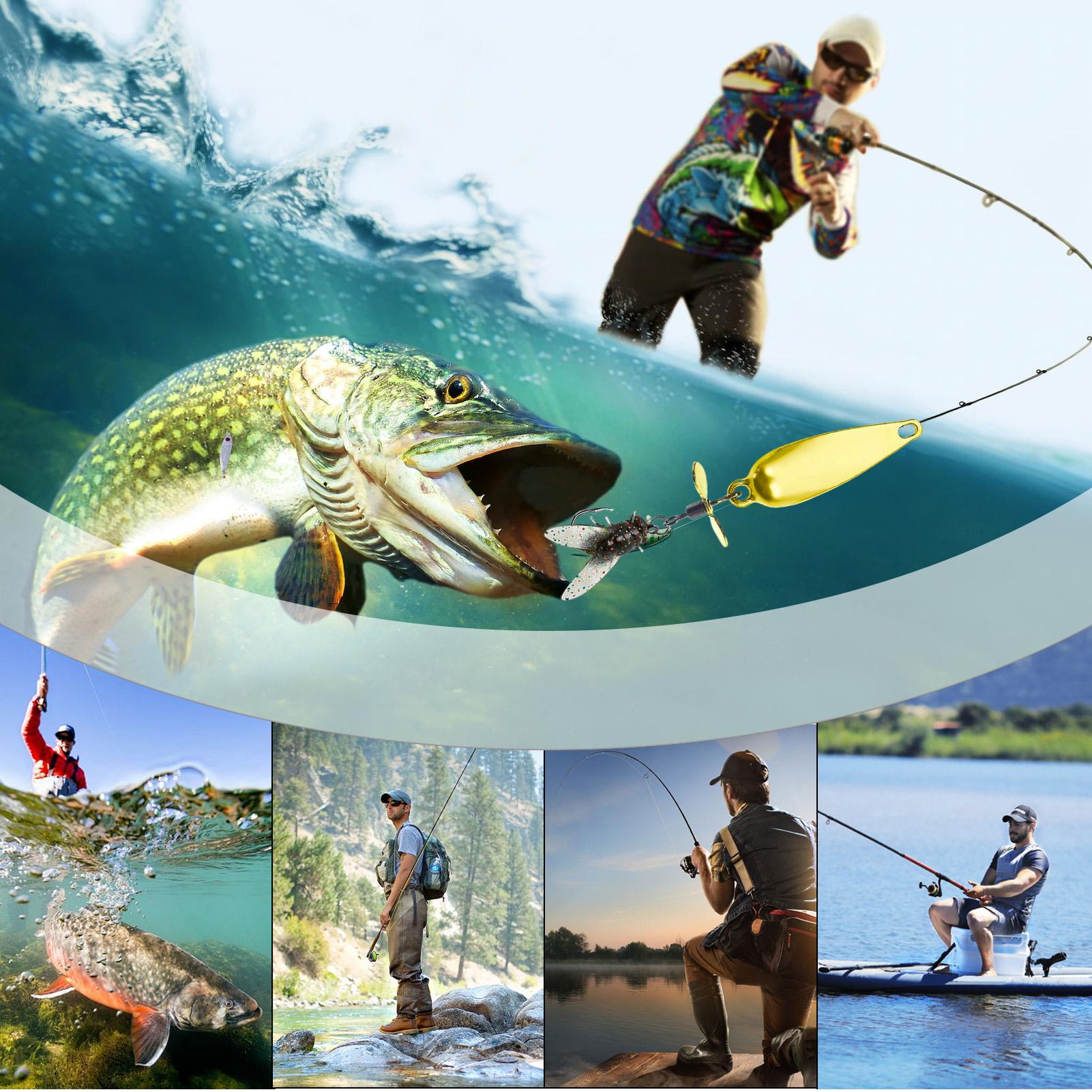 3 Pack Metal Spinner Baits 3D  - đánh giá và giá Fishing Lure Blade Bait