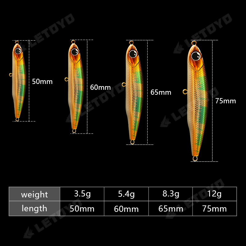 LETOYO Sinking Pencil 17g 12g- - đánh giá và giá Fishing Lure Swimbait