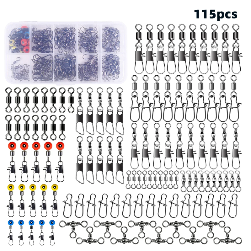 115pcs Fishing Swivel Connecto - đánh giá và giá Fishing Lure Making Kit
