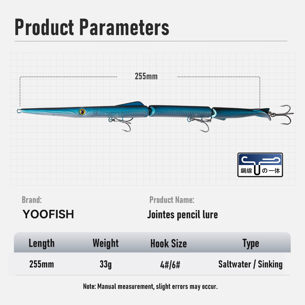 YOOFISH Jointed Pencil Bait 3  - đánh giá và giá Fishing Lure Popper