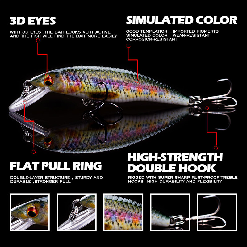 Agoie 3g 7g Popular Jerkbait M - đánh giá và giá Fishing Lure Popper