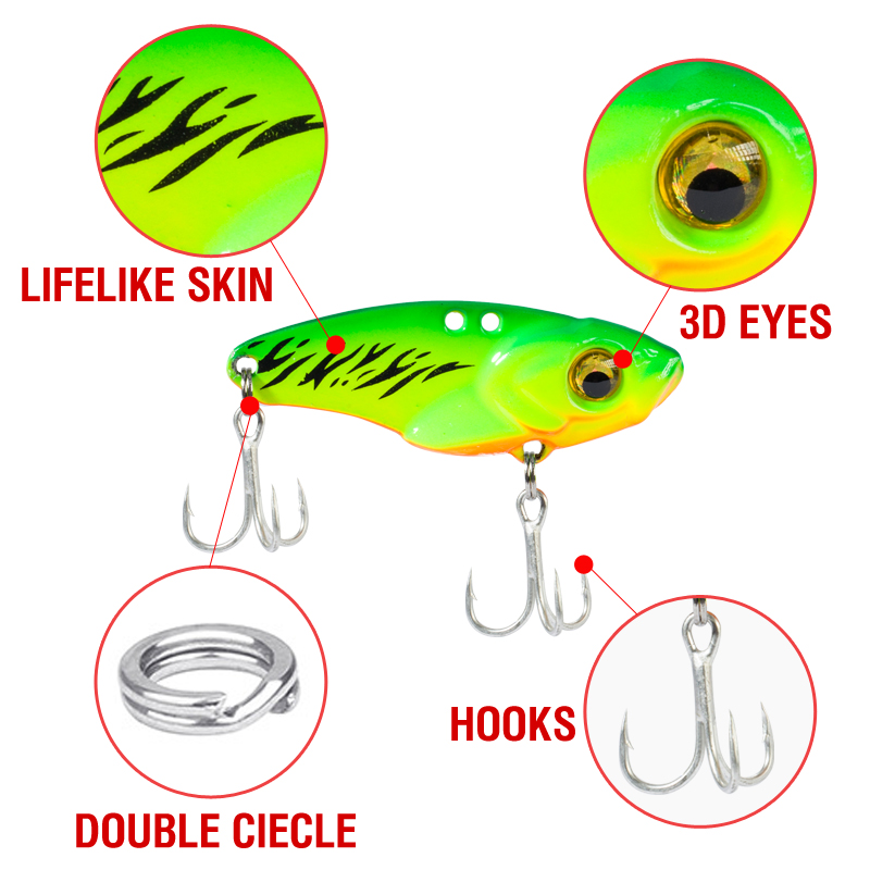 6PCS Metal VIB Lure 5g 7g 10g  - đánh giá và giá Fishing Lure Spoon