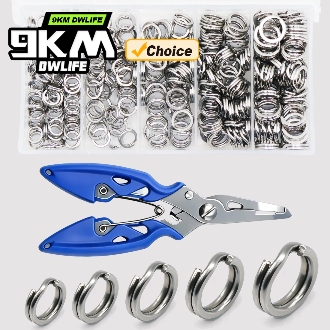 9KM Fishing Split Rings with P - đánh giá và giá Fishing Lure Making Kit