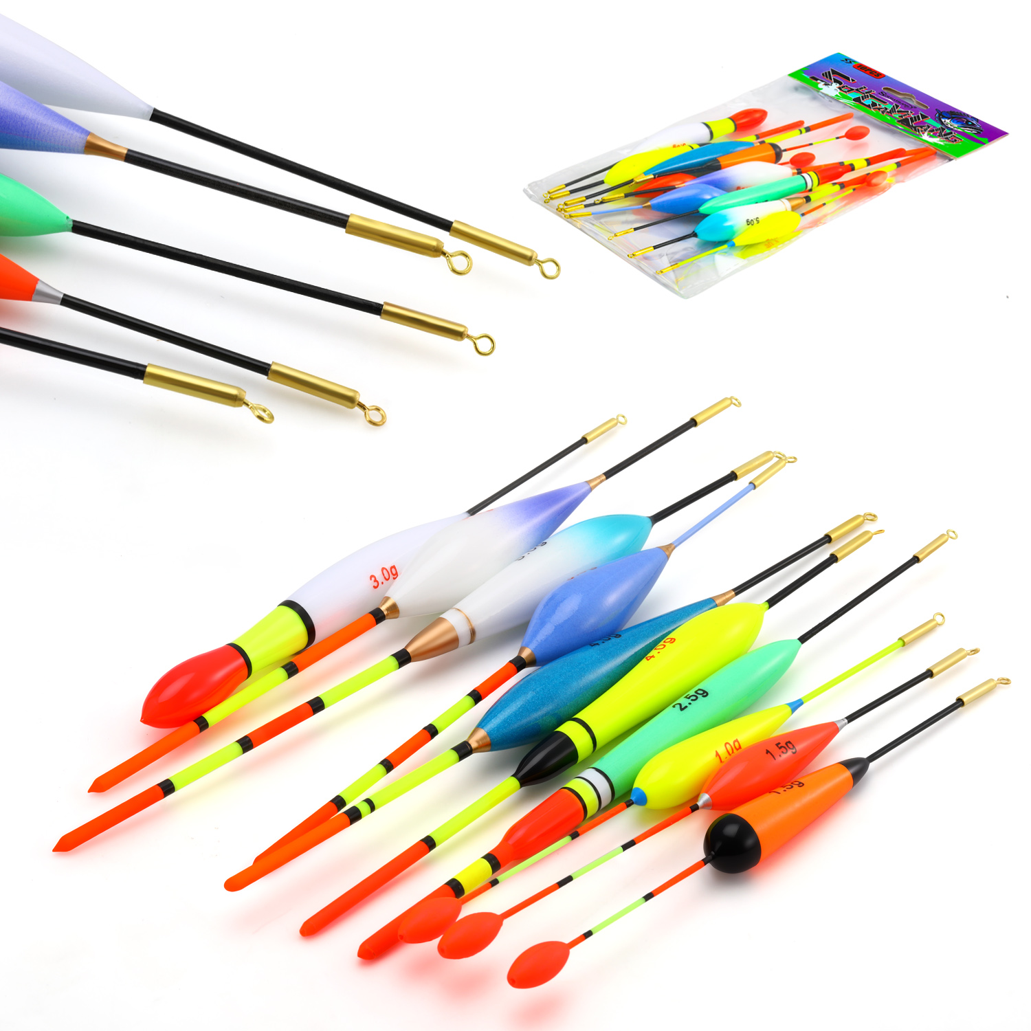 EVA Fishing Float Set 10pc 1.5 - đánh giá và giá Fishing Lure Topwater